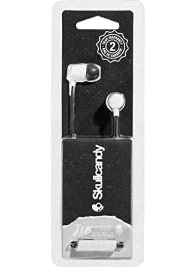 Skullcandy - Jib In-Ear Noise-Isolating Earbuds With Microphone And Remote For Hands-Free Calls Black/White - Image 1