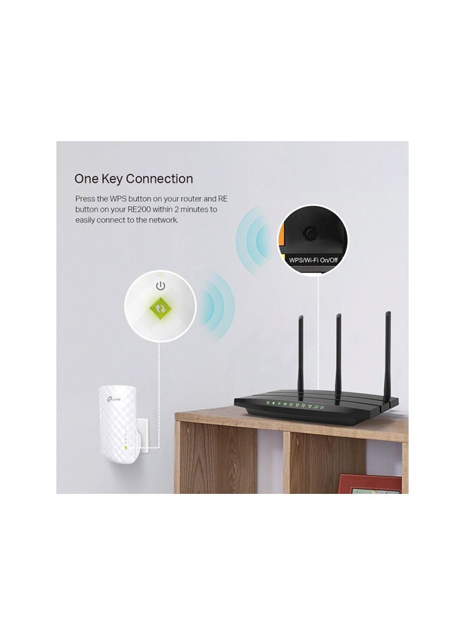 TP-LINK - AC750 Wi-Fi Range Extender White - Image 1