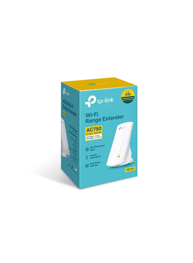 TP-LINK - AC750 Wi-Fi Range Extender White - Image 1