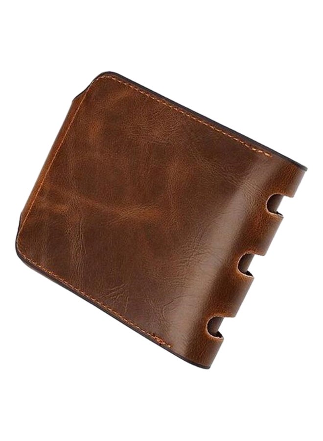 Genuine Leather Retro Man Wallet Brown - Image 2
