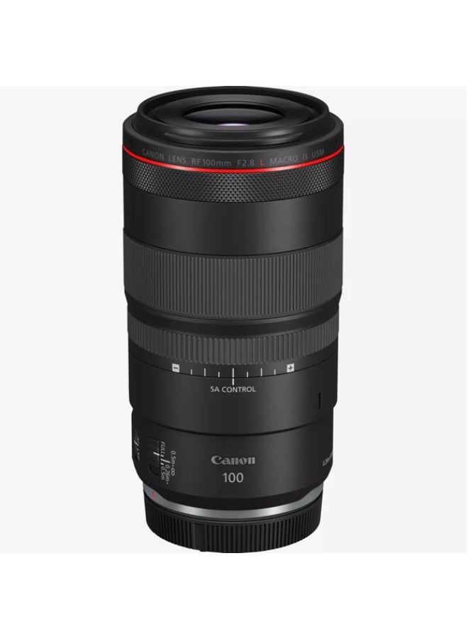كانون عدسة تكبير أصلية لكاميرا RF، ببعد بؤري 100 مم وفتحة F2.8 مزودة بمحرك يعمل بالموجات فوق الصوتية وخاصية تثبيت الصورة أسود أسود - Image 4