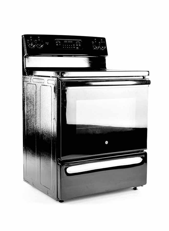 GENERAL ELECTRIC - Electric Cooking Range With 4-Burner 220V JCB735DIBB Black - Image 1