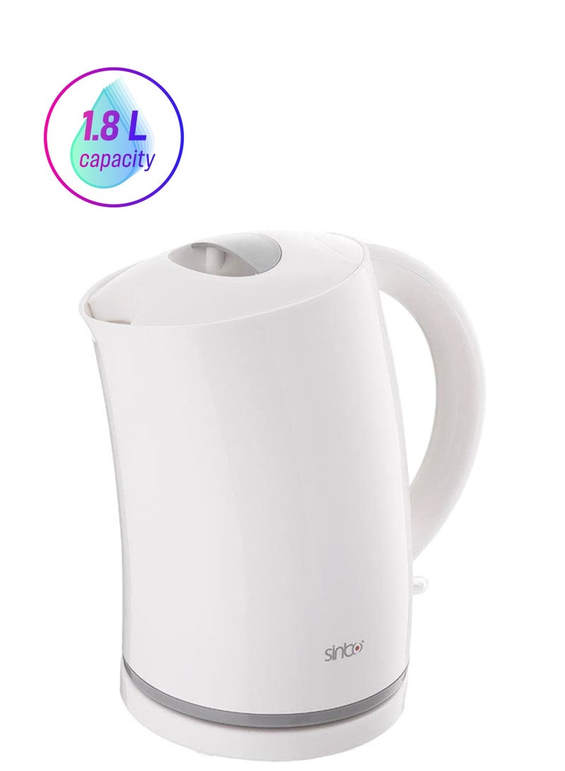 سينبو - غلاية كهربائية بدون سلك بقاعدة للتثبيت على المنضدة بسعة 1.8 لتر 1.8 L 2000 W SK-7305 أبيض - Image 1