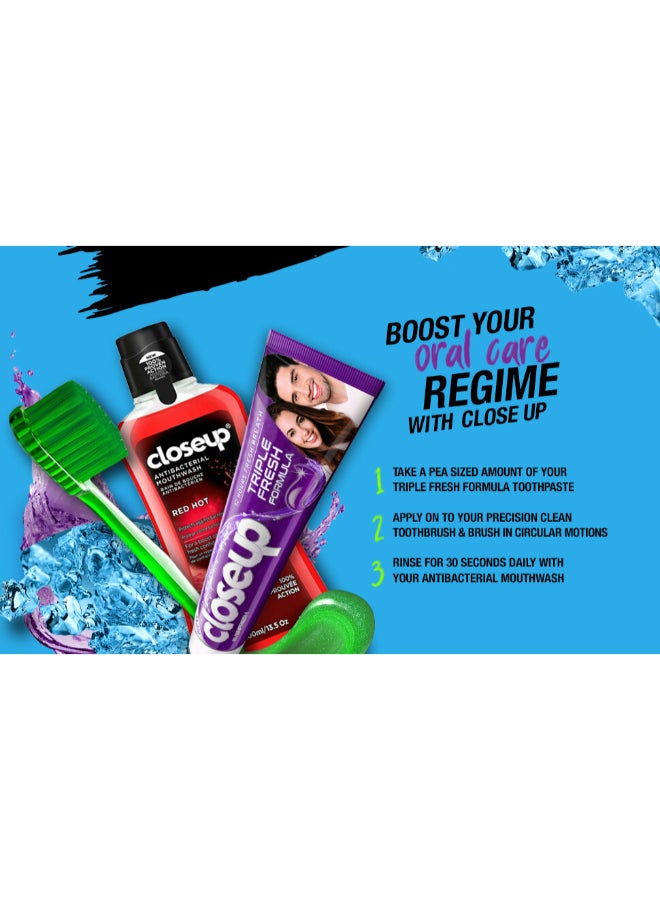 Closeup - Triple Fresh Gel Toothpaste Menthol Fresh Green 120ml - Image 1