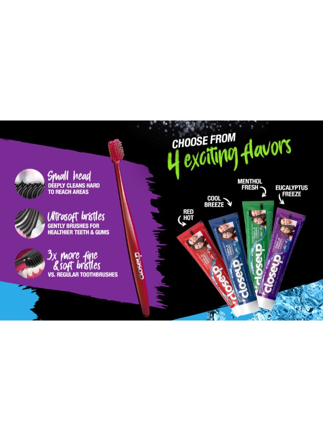 Closeup Triple Fresh Gel Toothpaste Red Hot Flavor Red 120ml  - Image 3