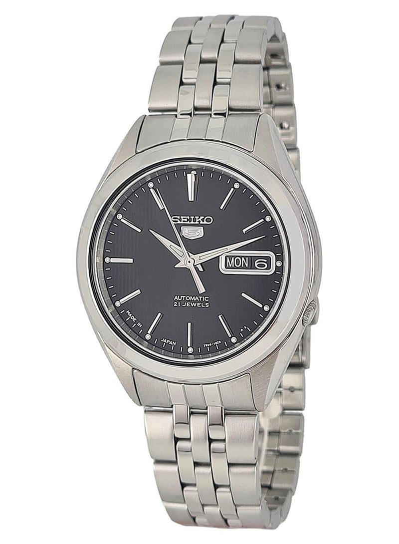 Seiko Men's Classic Round Shape Stainless Steel Analog Wrist Watch 38 mm - Silver - SNKL23J1 - Image 1