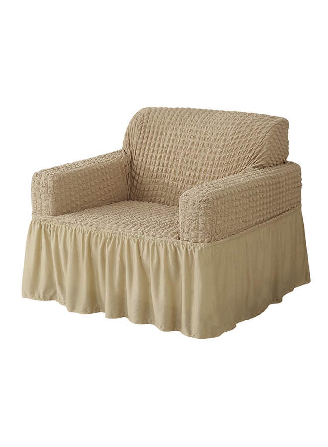 Fabienne 1-Seater Sofa Cover Bubble Type Pattern Sofa Slipcover Camel Beige 80x120cm  - Image 1