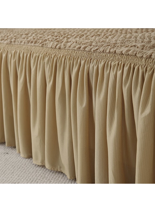 Fabienne 1-Seater Sofa Cover Bubble Type Pattern Sofa Slipcover Camel Beige 80x120cm  - Image 4
