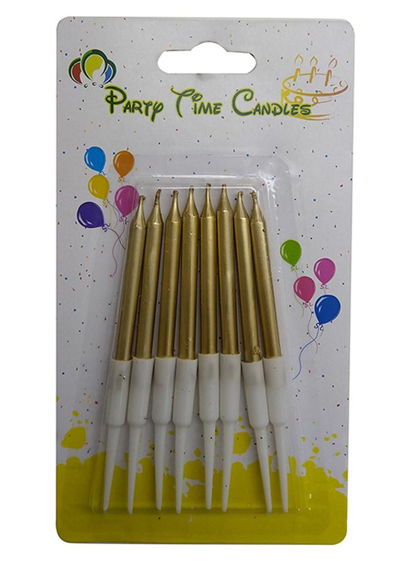 6-Piece Unscented Birthday Candle With Stand Set