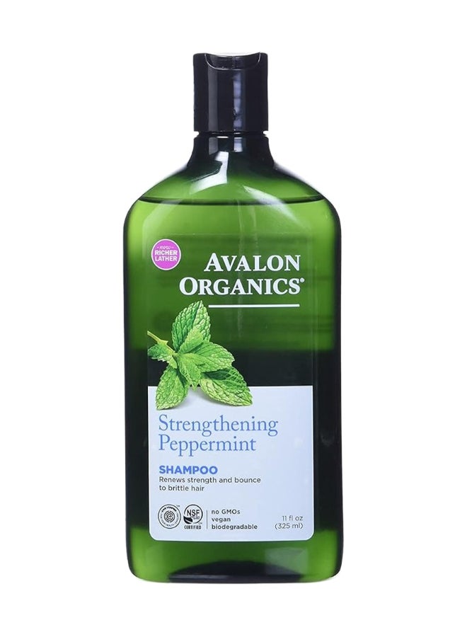 أفالون أورجانيكس شامبو تقوية الشعر برائحة النعناع الفلفلي 325ملليلتر - Image 1