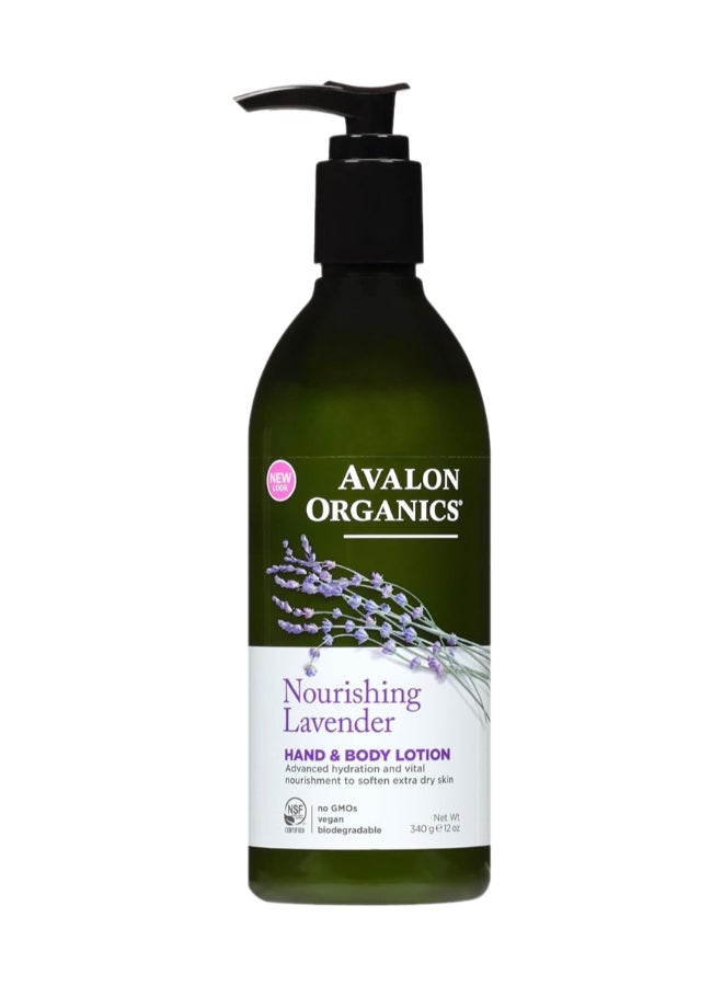 Avalon Organics Nourishing Lavender Hand & Body Lotion 355ml - Image 1