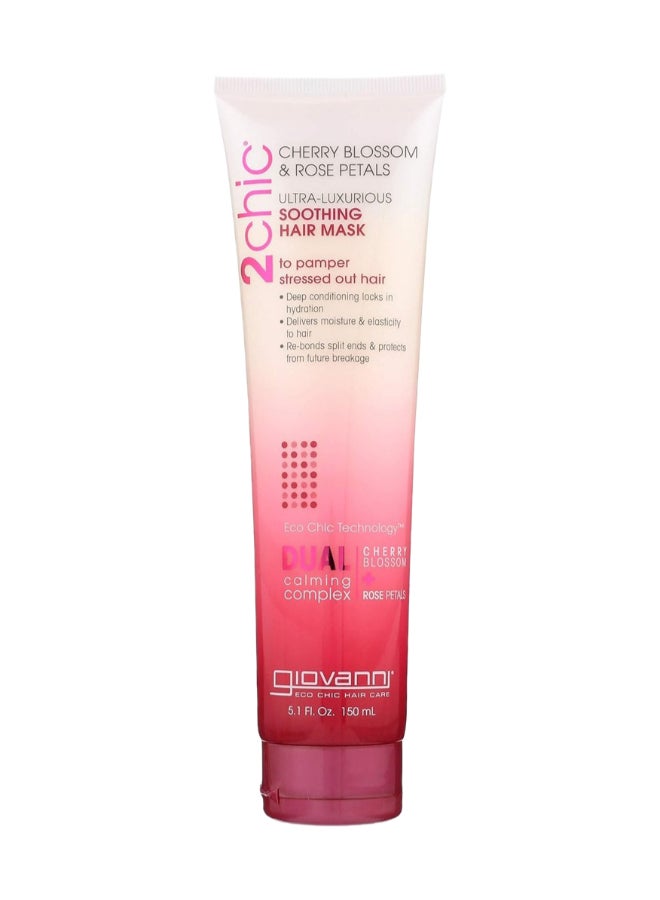 Giovanni 2Chic Cherry Blossom & Rose Petals Ultra Luxurious Soothing Hair Mask, Deep Conditioning 150ml - Image 1