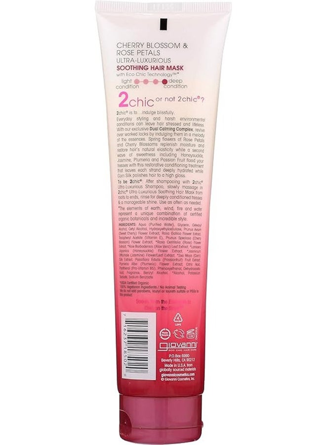 Giovanni 2Chic Cherry Blossom & Rose Petals Ultra Luxurious Soothing Hair Mask, Deep Conditioning 150ml - Image 2