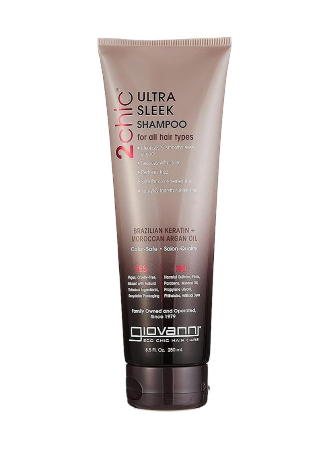 Giovanni Giovanni 2Chic Ultra-Sleek Shampoo, Infused With Brazilian Keratin & Moroccan Argan Oil, For All Hair Types 250ml  - Image 1