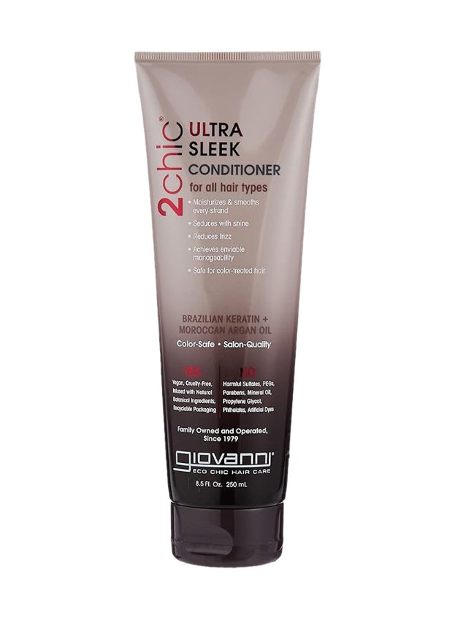 Giovanni - Giovanni 2Chic Ultra-Sleek Conditioner, Infused With Brazilian Keratin & Moroccan Argan Oil, Hair Care 250ml - Image 1