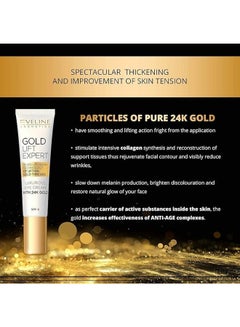 Eveline Eveline Cosmetics Gold Lift Expert Eye Cream With 24K Gold Spf 8, Anti-Aging Eye Treatment With Argatensyl And Hyaluron 4D 15ml  - Image 3