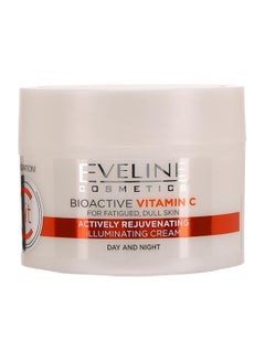 Eveline Cosmetics Bioactive Vitamin C Illuminating Cream, Infused With Active Rejuvenating Ingredients, Day And Night Use 50ml