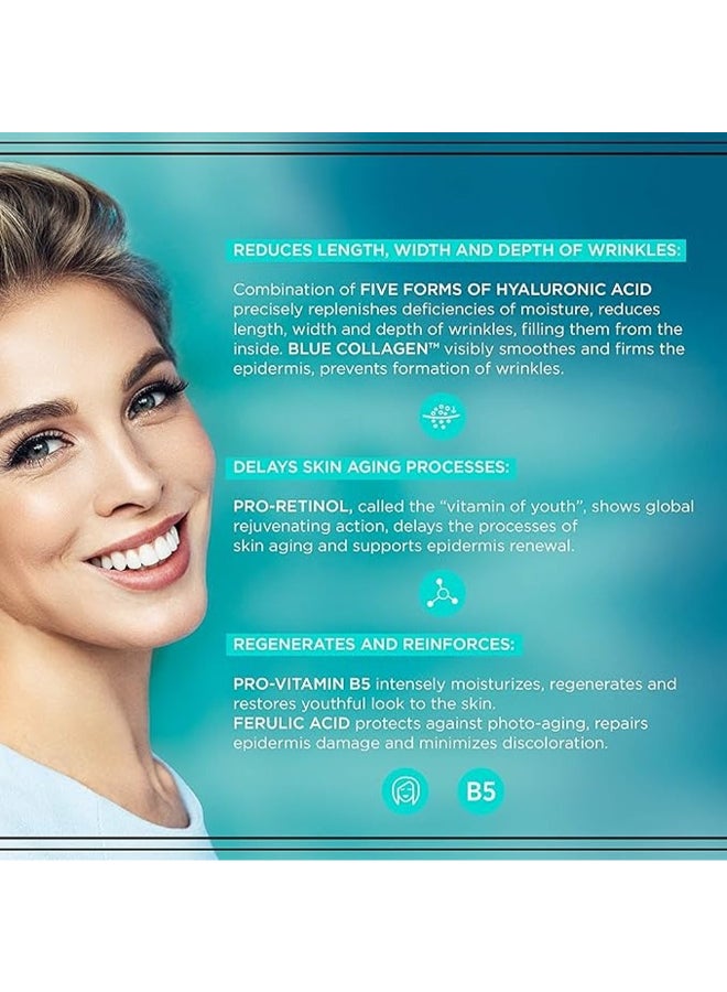 Eveline Eveline Cosmetics Hyaluron Clinic B5 Wrinkle Filling Cream, Infused With Ferulic Acid, Restores Skin Density, 50Ml 50ml  - Image 4