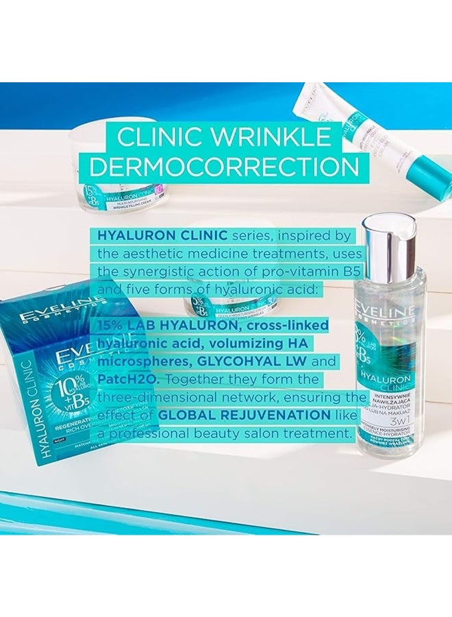 Eveline Eveline Cosmetics Hyaluron Clinic B5 Wrinkle Filling Cream, Infused With Ferulic Acid, Restores Skin Density, 50Ml 50ml  - Image 5