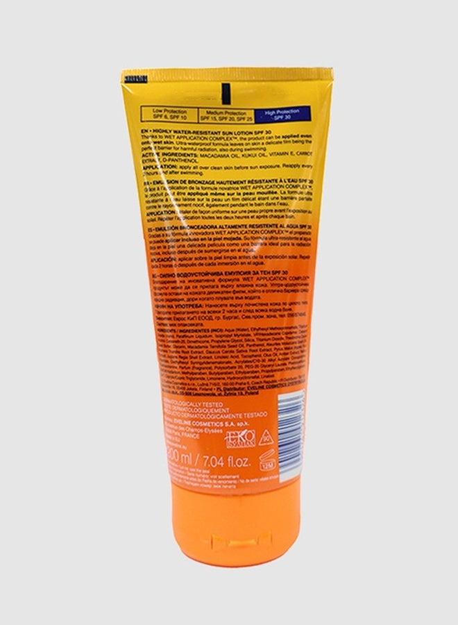Eveline Eveline Cosmetics Highly Water Resistant Sun Lotion, Spf 30 With Macadamia & Kukui Oils 200ml  - Image 2