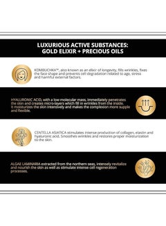 Eveline Eveline Cosmetics Gold Lift Expert Anti-Wrinkle Cream, Infused With 24 Carat Gold, Firming Serum 50ml  - Image 4