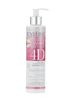 Eveline Cosmetics White Prestige 4D Whitening Gentle Make-Up Removing Lotion With Niacinamide And Centella Asiatica, Refreshing