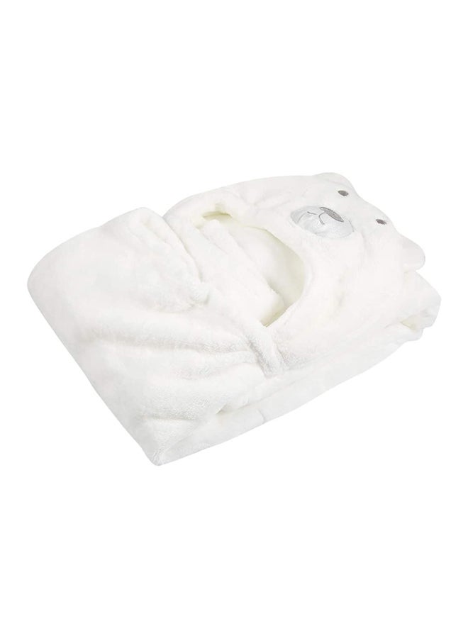 كياوكاي بطانية أطفال بغطاء للرأس على شكل دب قطبي ثلاثي الأبعاد وبتصميم مريح وناعم وخفيف الوزن وقابل للطي - Image 3