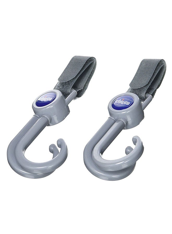 Chicco Universal Stroller Hook Set 2 Pcs, Grey  - Image 1