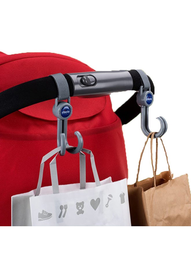 Chicco Universal Stroller Hook Set 2 Pcs, Grey  - Image 2