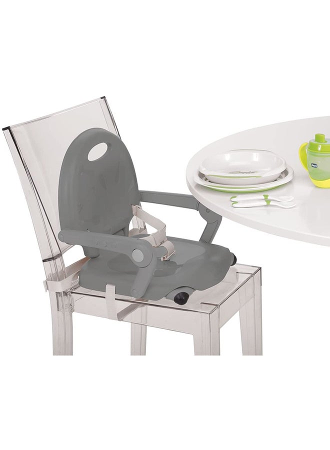 Chicco - Pocket Snack Booster Seat 6M-3Y, Dark Grey - Image 1