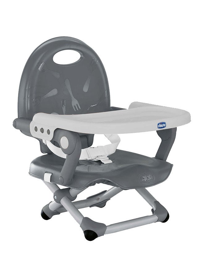Chicco - Pocket Snack Booster Seat 6M-3Y, Dark Grey - Image 1