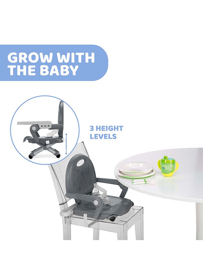 Chicco - Pocket Snack Booster Seat 6M-3Y, Dark Grey - Image 1