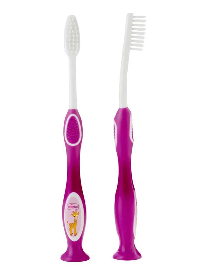 Chicco Milk Teeth Toothbrush 3Yrs-6Yrs, Pink/Purple - Assorted