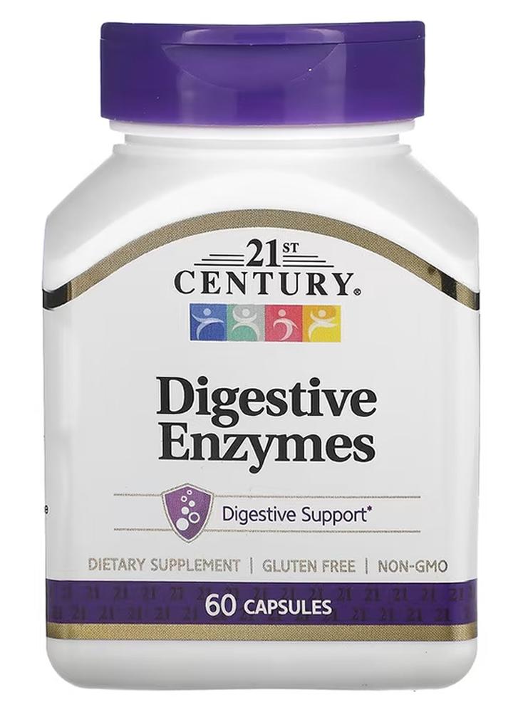 21st Century Digestive Enzymes Dietary Supplement 60 Capsules - Image 1