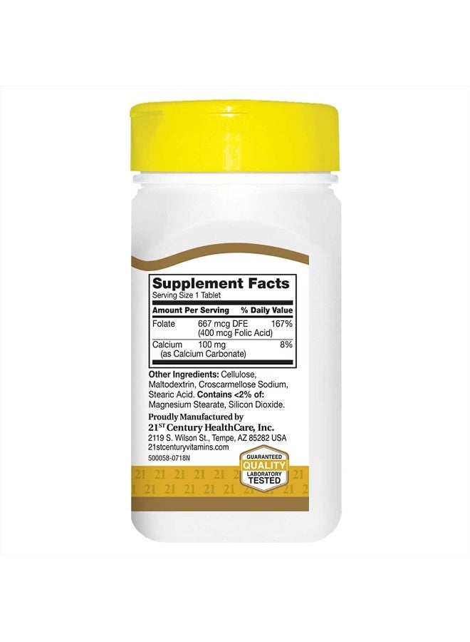 21st CENTURY Folic Acid 400 Mcg 250 Easy To Swallow Tablets Packaging May Vary  - Image 3