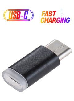 docooler Android Micro USB Female To Type-C Male Sync Data Converter Charging Adapter Black  - Image 1