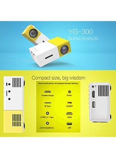 YG300 Portable QVGA LED 400 Lumens Projector With Remote Control YG300 White/Yellow - pnsku/N15476673A/45/_/1725866040/b8e8bd15-0bbf-4816-b044-6a03dd10e143