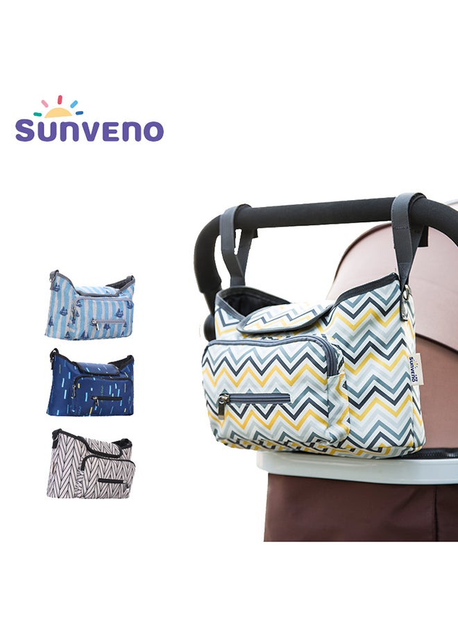 Sunveno Baby Stroller Organizer And Bag - Yellow Wave  - Image 4