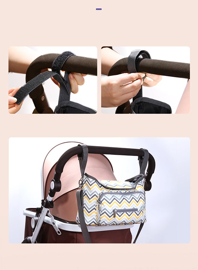 Baby Stroller Organizer And Bag - Yellow Wave - pnsku/N15480296A/45/_/1737523139/b2e8caa6-9996-48b9-9de1-9a5d56e20c08