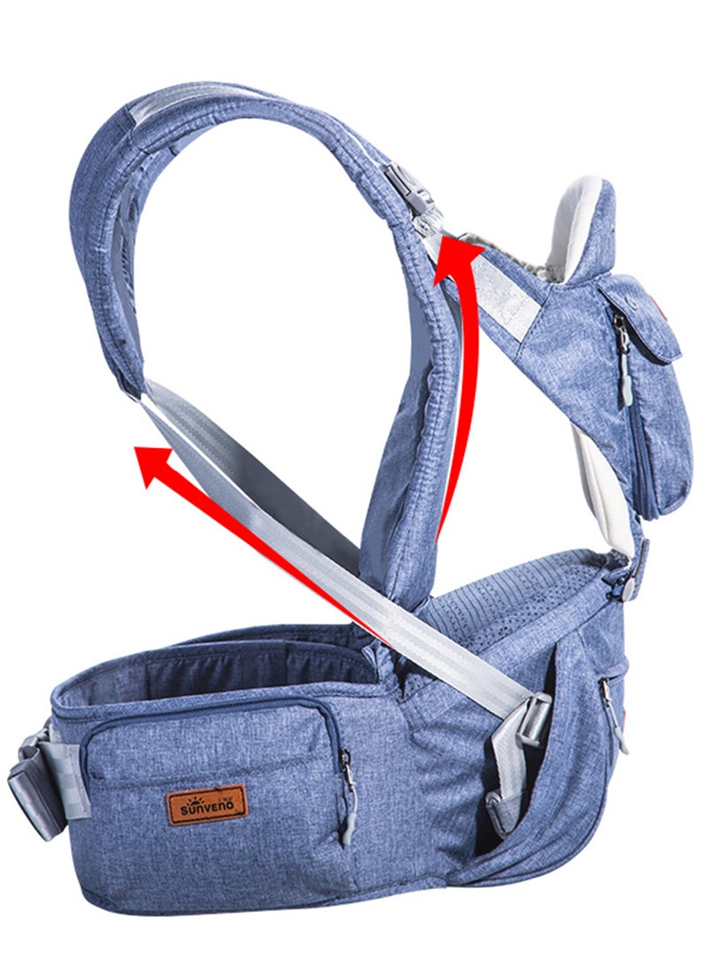 Kangaroo Style Ergonomic Baby Carrier - Blue