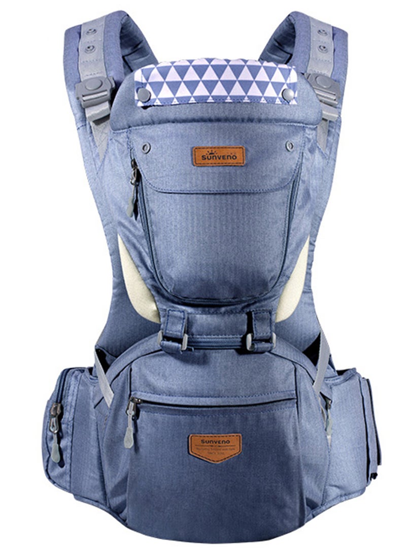 Kangaroo Style Ergonomic Baby Carrier - Blue
