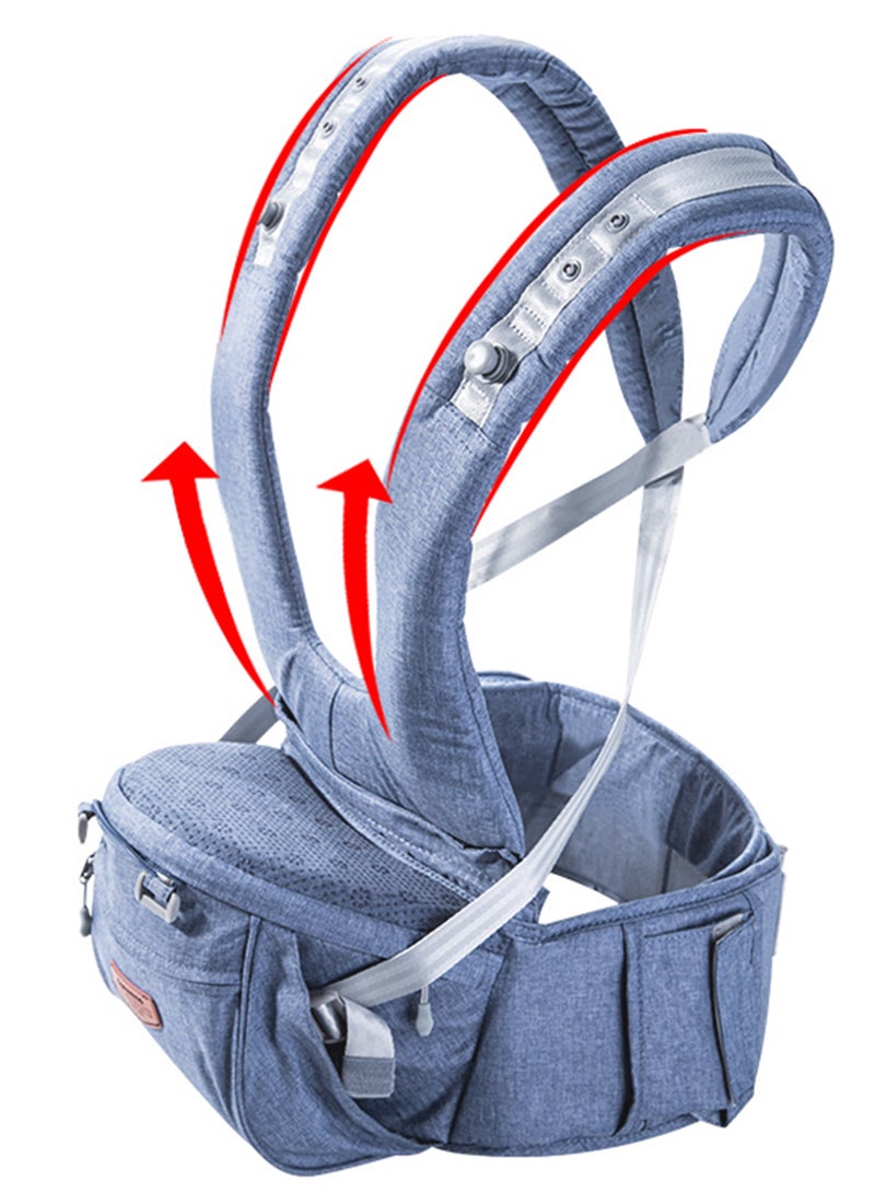 Kangaroo Style Ergonomic Baby Carrier - Blue