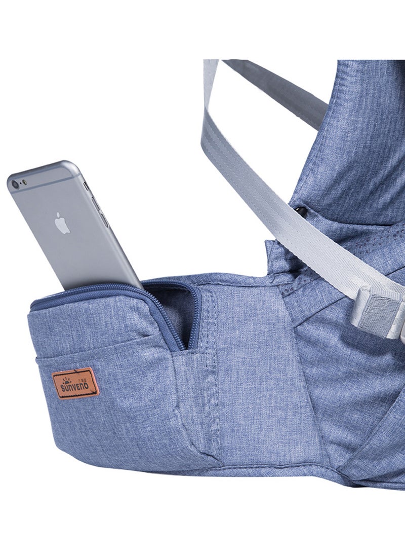 Kangaroo Style Ergonomic Baby Carrier - Blue