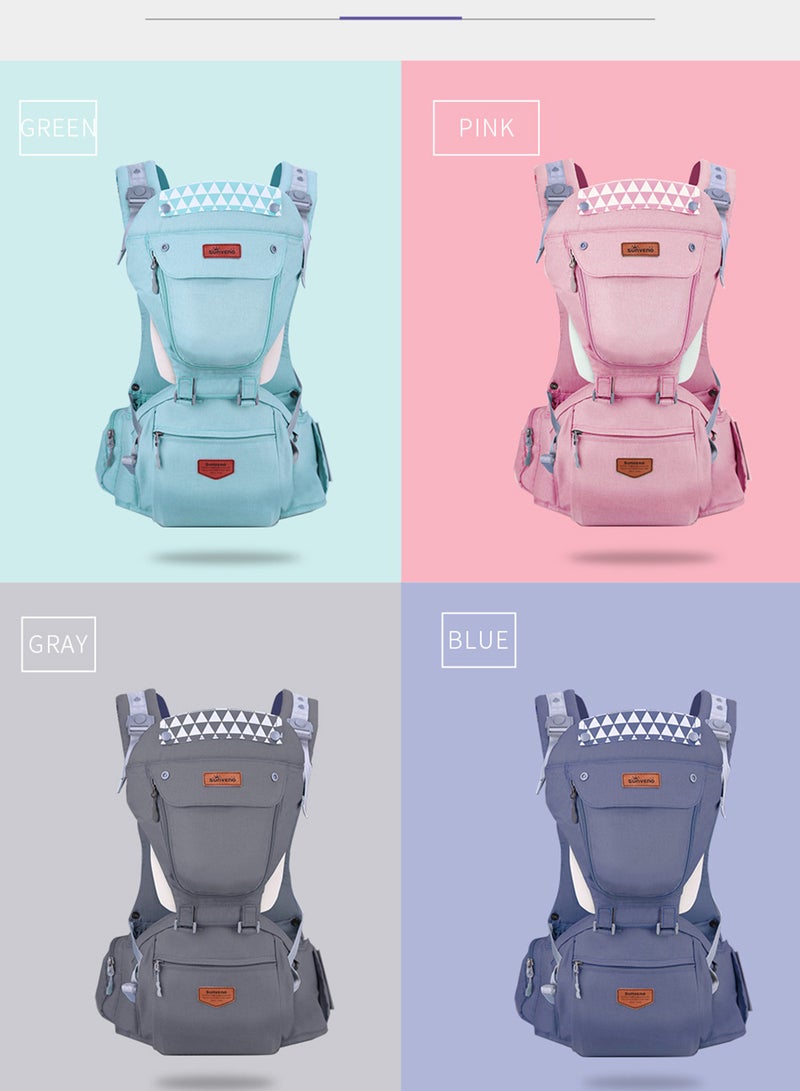 Kangaroo Style Ergonomic Baby Carrier - Blue