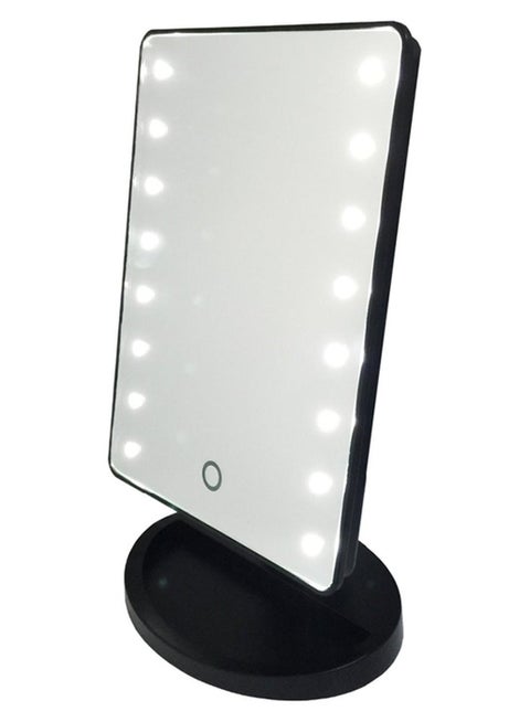 LED Light Portable Makeup Mirror Black