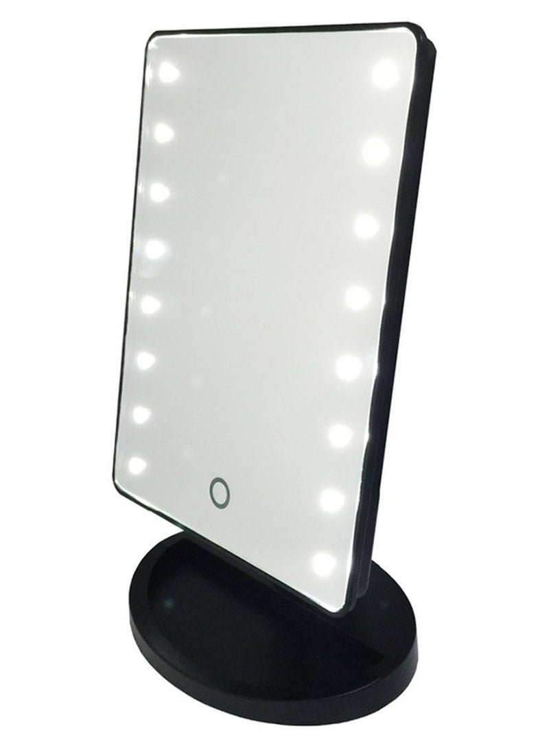 LED Light Portable Makeup Mirror Black - Image 1