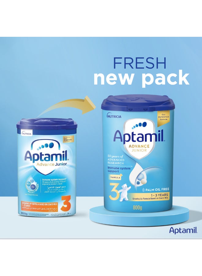 Aptamil - Advance Junior 3 Milk Formula Palm Oil Free 1-3 Years 800grams - Image 1
