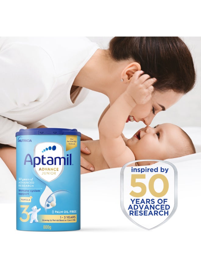 Aptamil - Advance Junior 3 Milk Formula Palm Oil Free 1-3 Years 800grams - Image 1