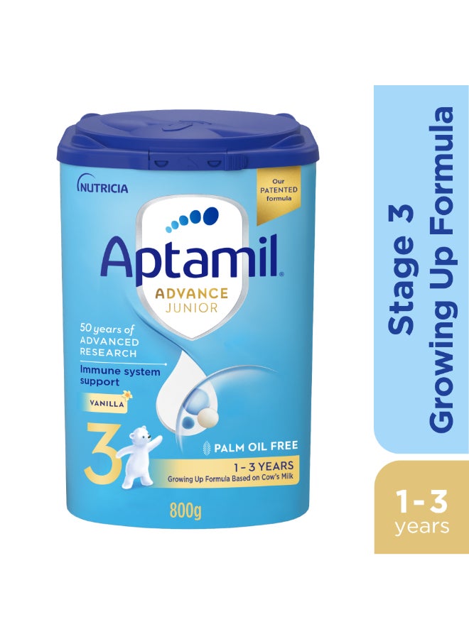 Aptamil - Advance Junior 3 Milk Formula Palm Oil Free 1-3 Years 800grams - Image 1