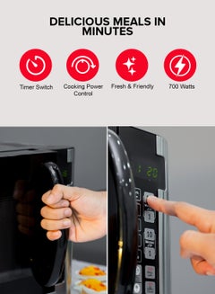 GEEPAS Digital Microwave Oven, 8 Power Levels with Digital Display, One-Touch Cooking with Digital Control| Pull Handle Door, Easy to Operate, 2 Years Warranty 45 L 1500 W GMO1898 Black  - Image 5